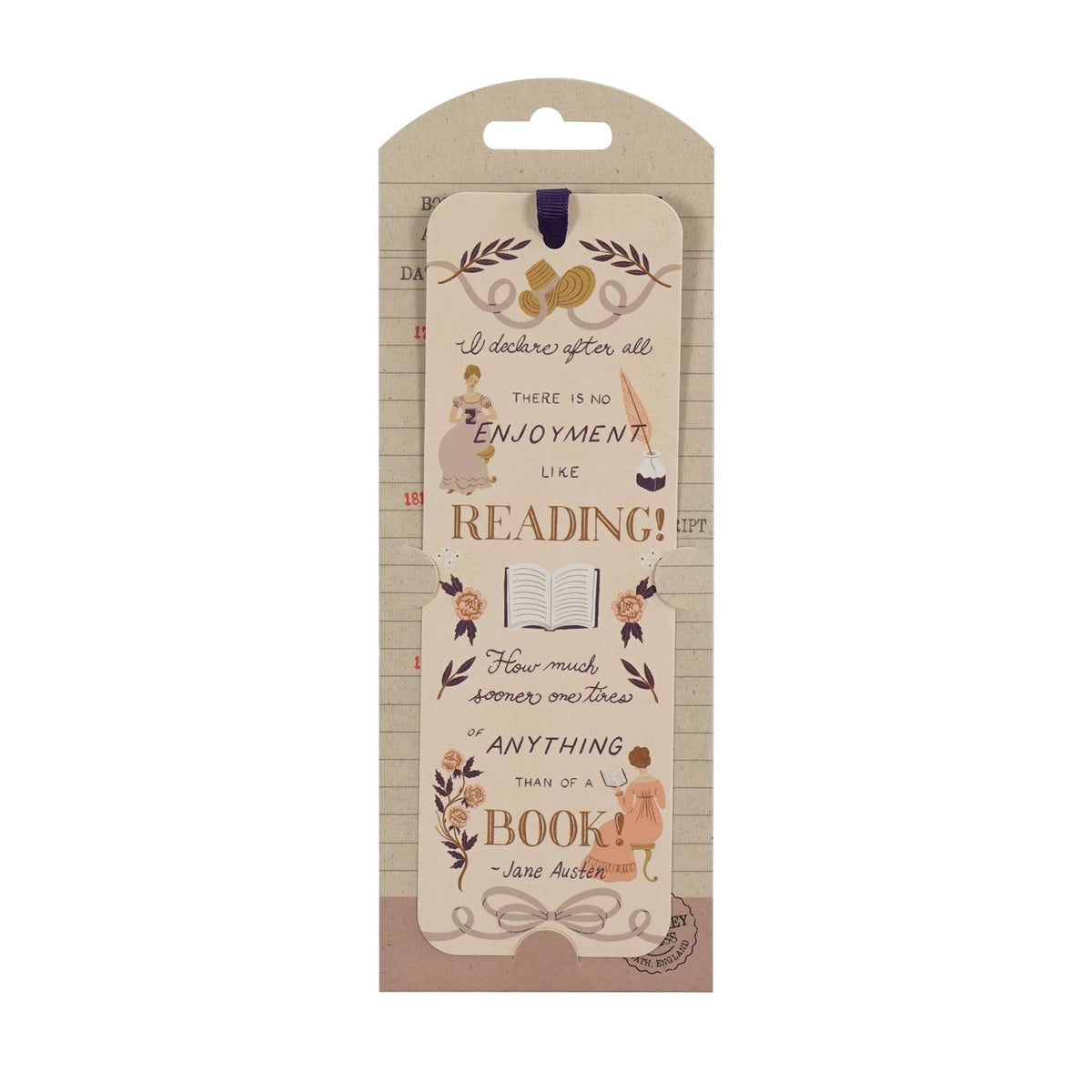 Jane Austen Pride & Prejudice Reading Paper Bookmark