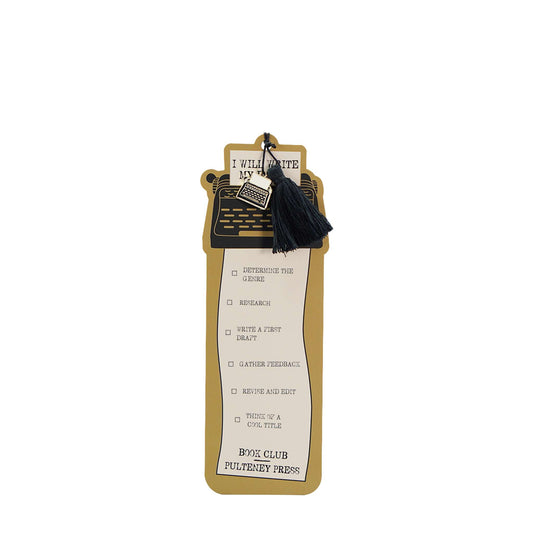 I Will Write My Book Pulteney Press Paper Bookmark Charm & Tassel
