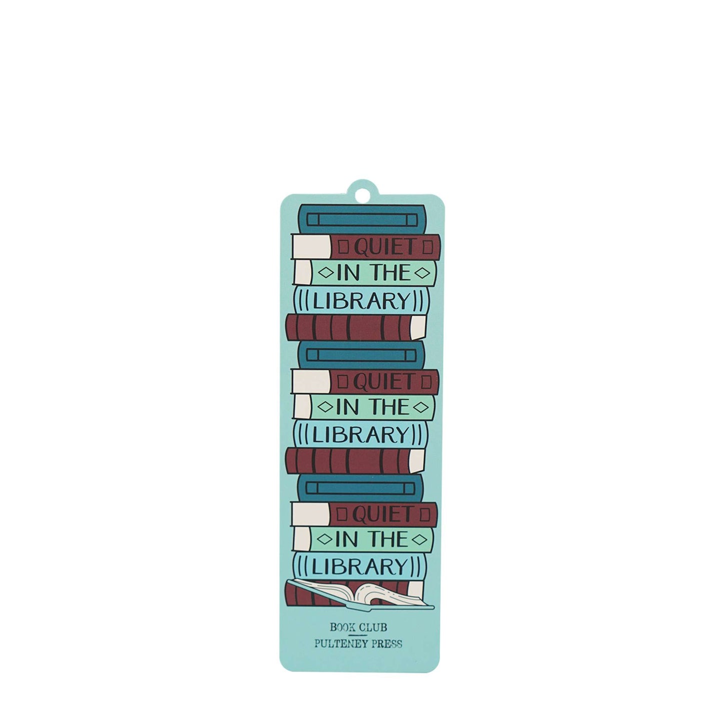 Quiet In The Library Pulteney Press Paper Bookmark Charm & Tassel