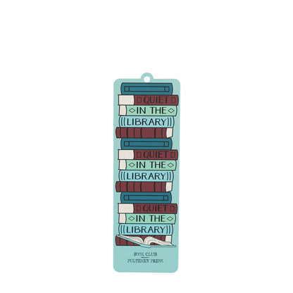 Quiet In The Library Pulteney Press Paper Bookmark Charm & Tassel