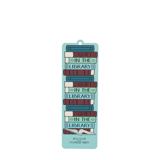Quiet In The Library Pulteney Press Paper Bookmark Charm & Tassel