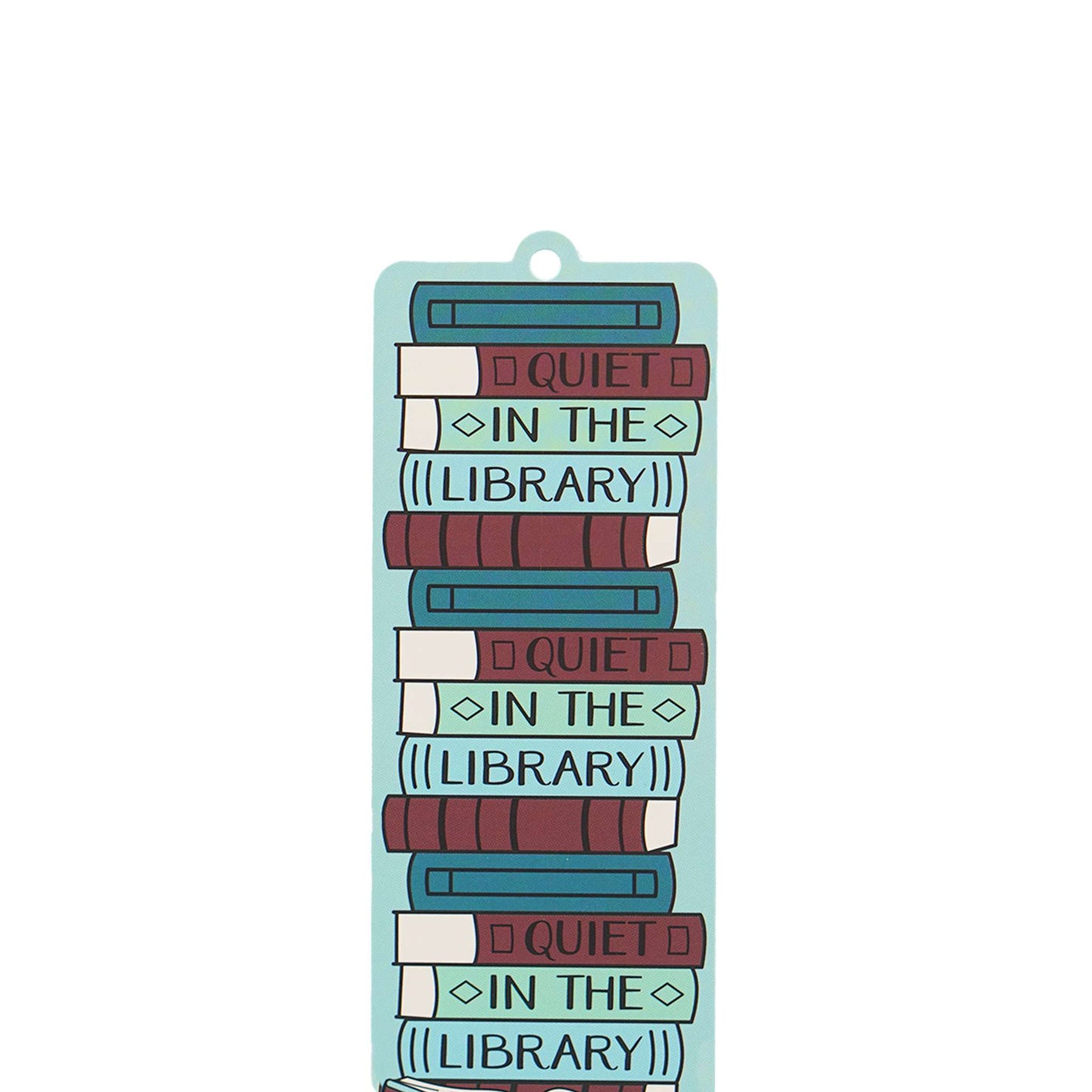 Quiet In The Library Pulteney Press Paper Bookmark Charm & Tassel