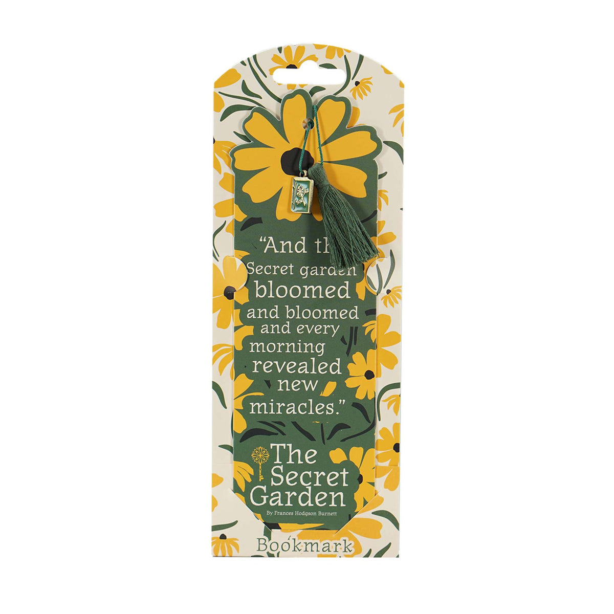 The Secret Garden Paper Bookmark with Charm & Tassel from Pulteney Press
