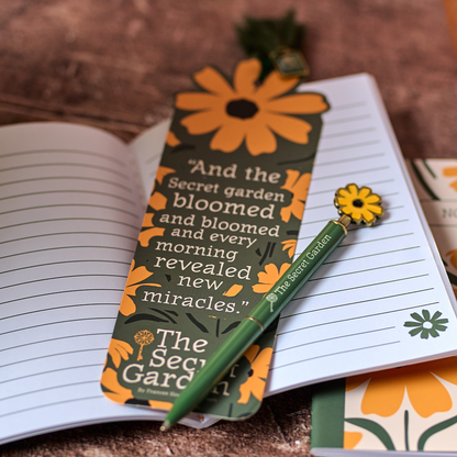 The Secret Garden Paper Bookmark with Charm & Tassel from Pulteney Press