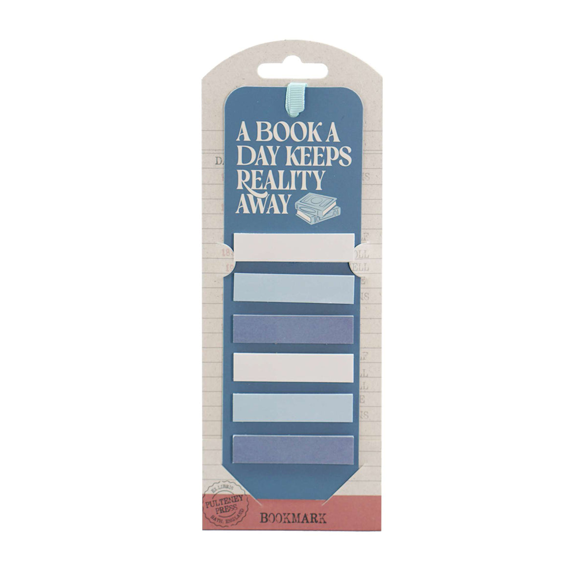 Bookmark with Sticky Tabs - A Book A Day Keeps Reality Away
