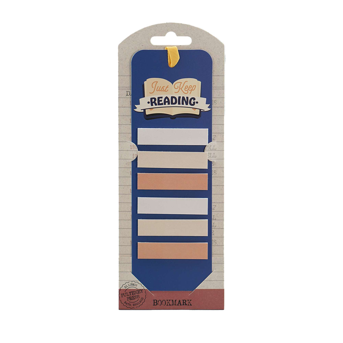 "Just Keep Reading" Bookmark with Sticky Tabs
