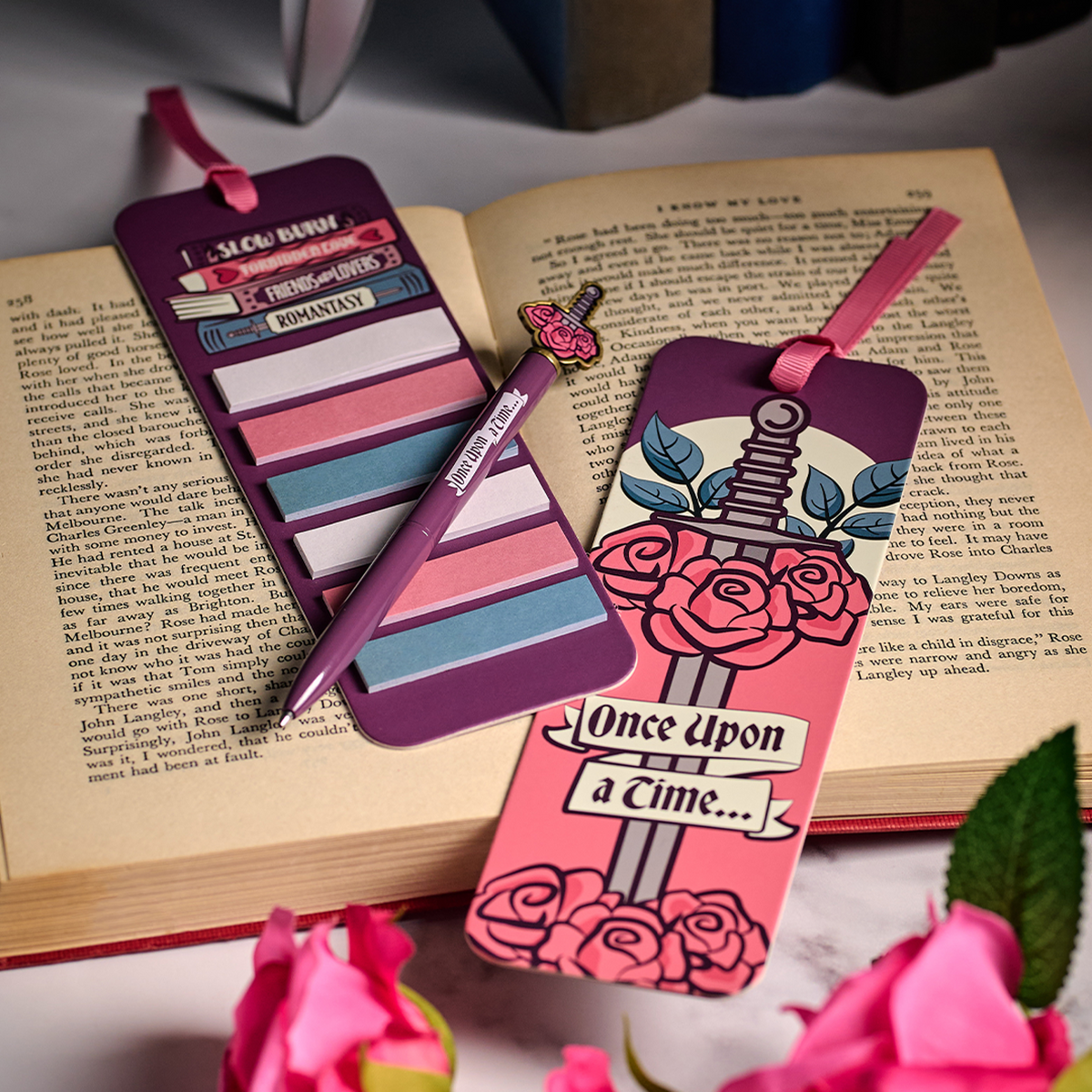 Romantasy Sword & Roses Paper Bookmark
