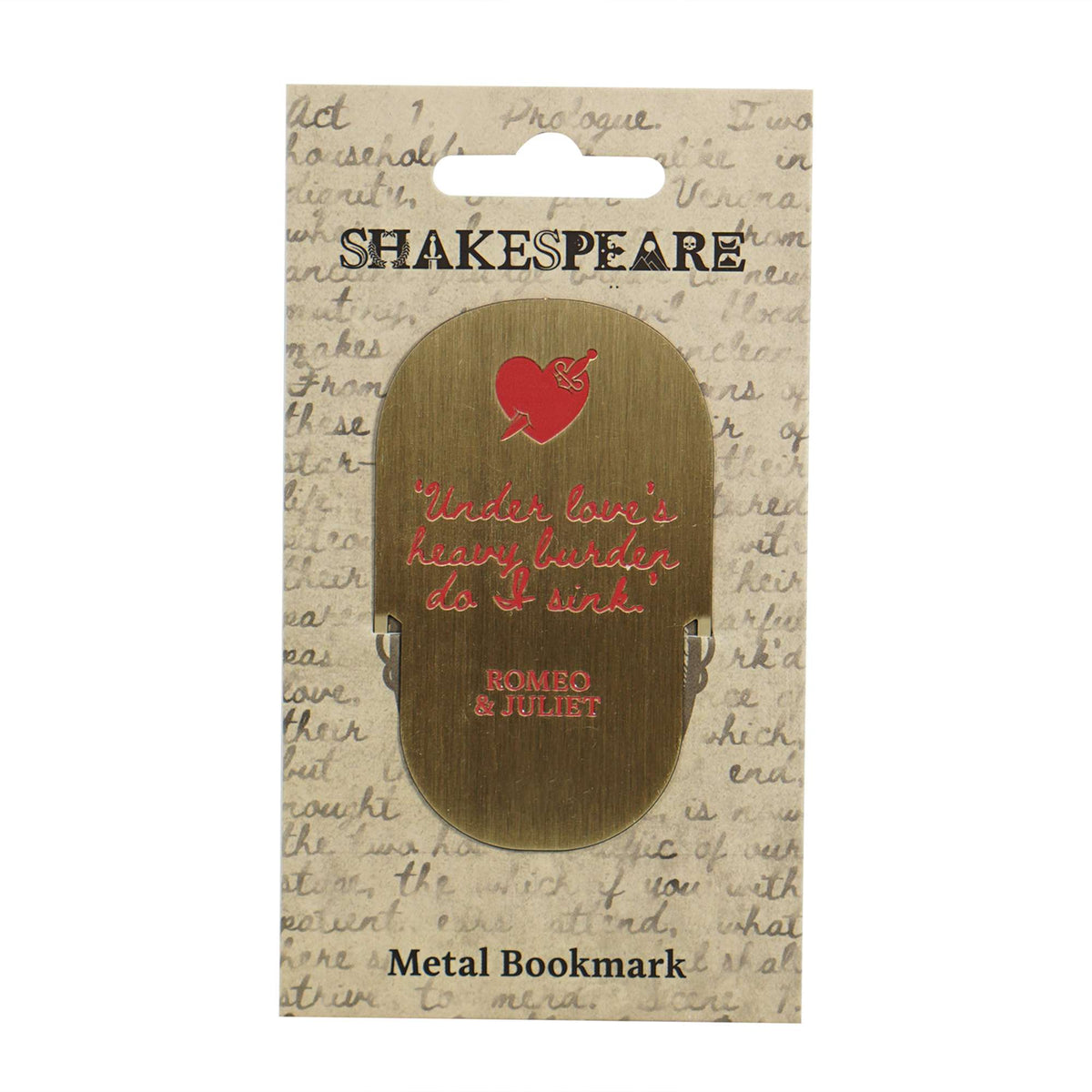 Shakespeare Romeo and Juliet Metal Bookmark