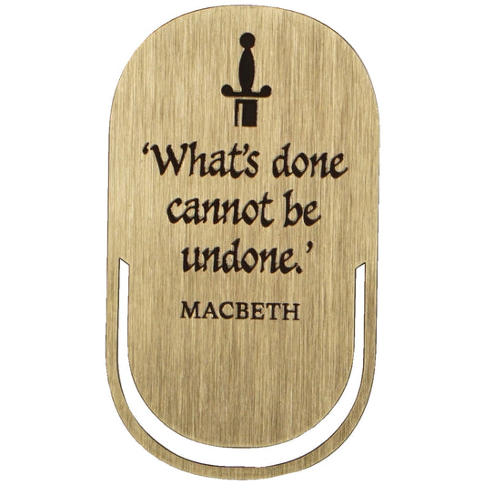Shakespeare Macbeth Metal Quote Bookmark