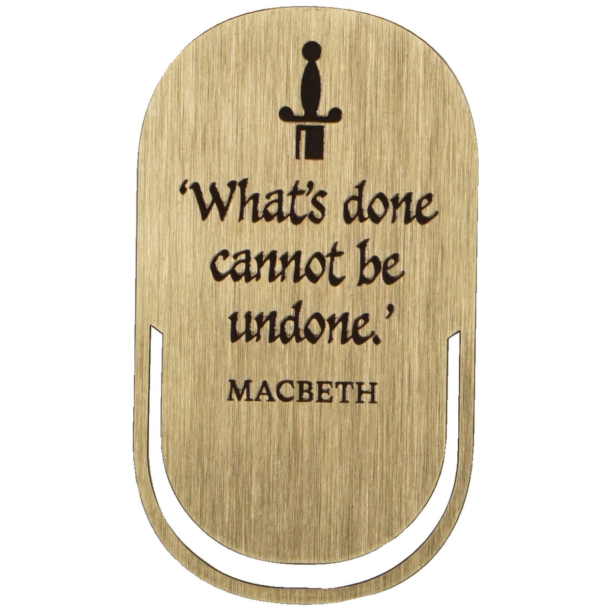 Shakespeare Macbeth Metal Quote Bookmark