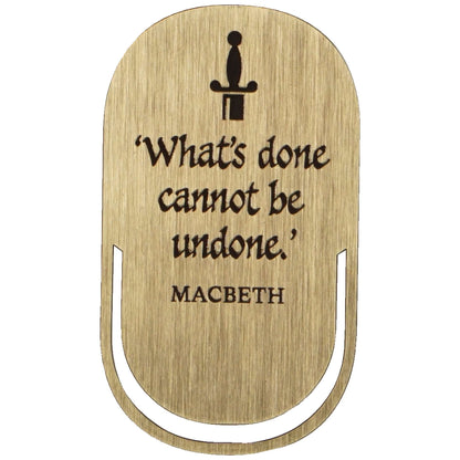 Shakespeare Macbeth Metal Quote Bookmark