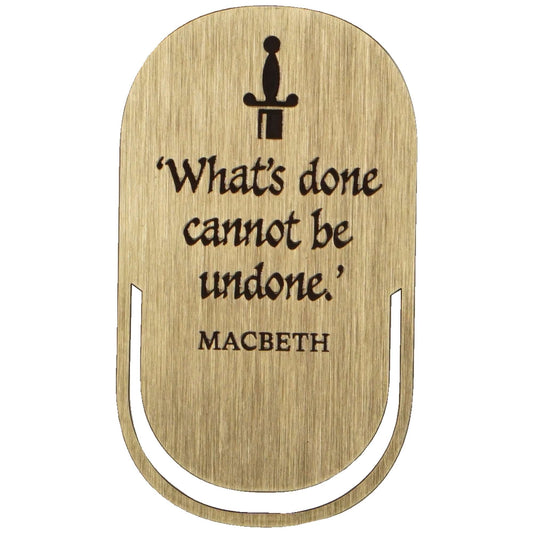 Shakespeare Macbeth Metal Quote Bookmark