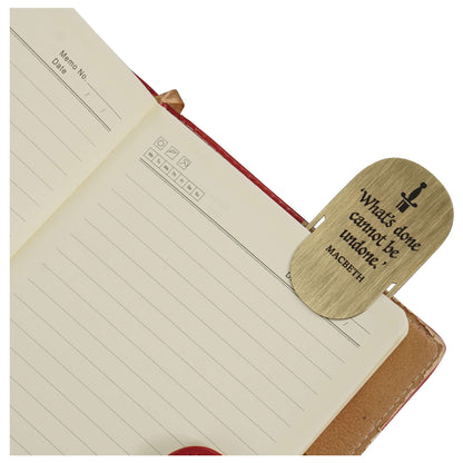Shakespeare Macbeth Metal Quote Bookmark
