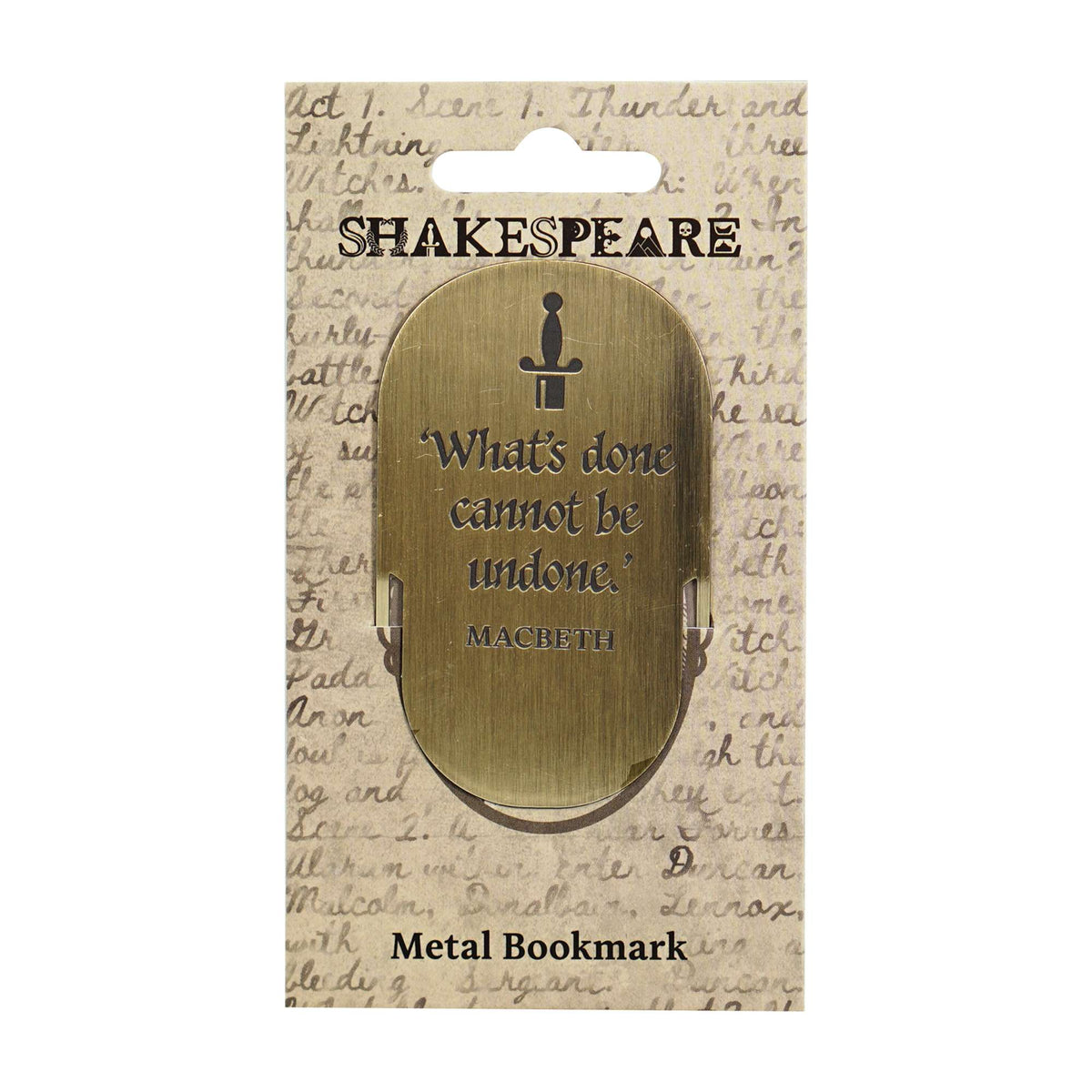 Shakespeare Macbeth Metal Quote Bookmark
