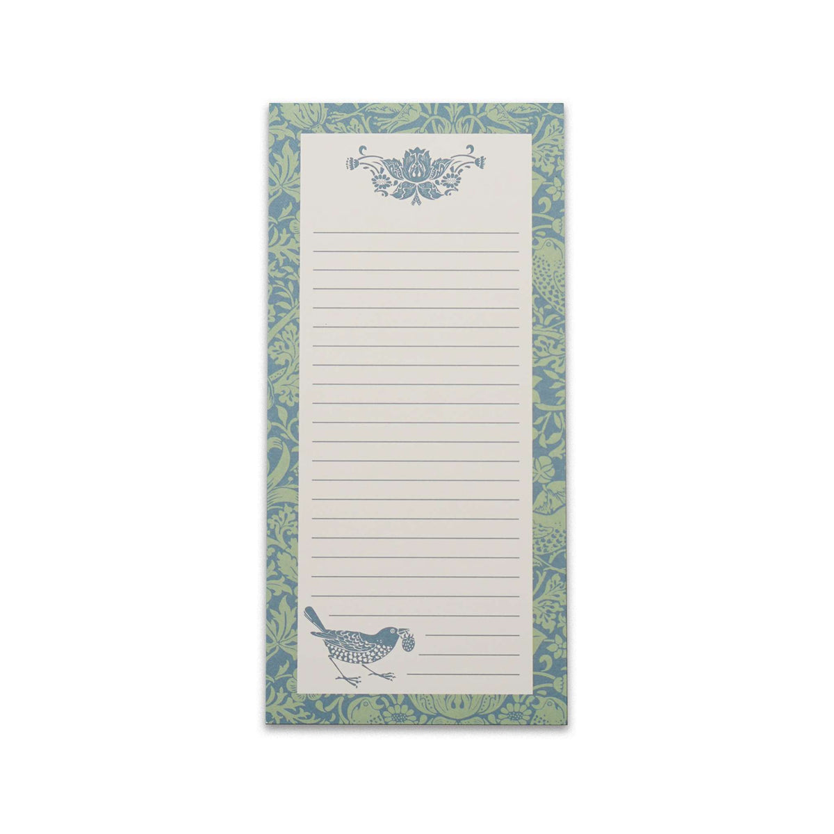 William Morris Strawberry Thief Sage Magnetic Memo Pad