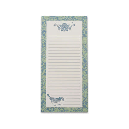 William Morris Strawberry Thief Sage Magnetic Memo Pad
