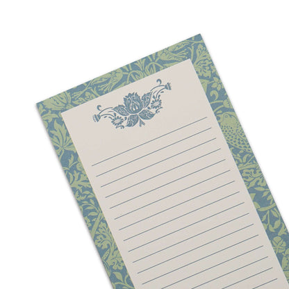 William Morris Strawberry Thief Sage Magnetic Memo Pad