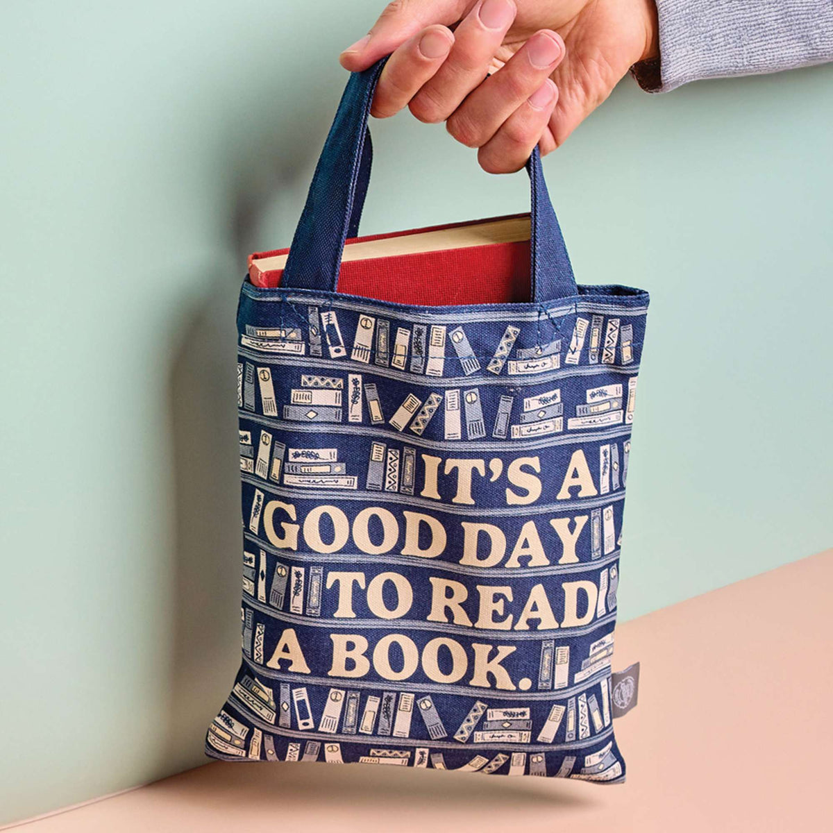 Small Tote Recycled Cotton - Its A Good Day To Read A Book