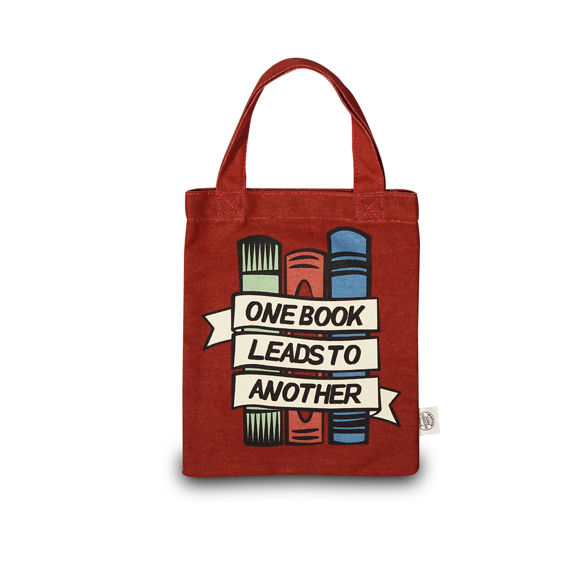 Small Tote Recycled Cotton - One Book Leads To Another
