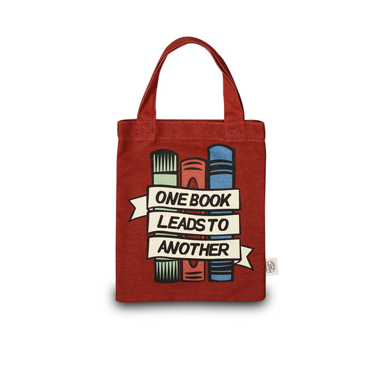 Small Tote Recycled Cotton - One Book Leads To Another