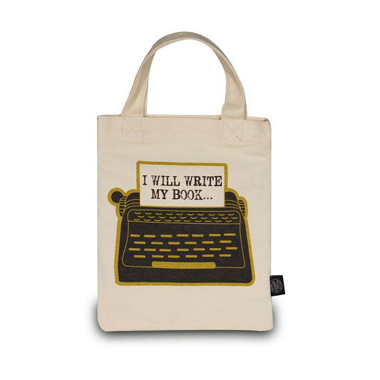 "I Will Write My Book" Recycled Cotton Small Tote Bag