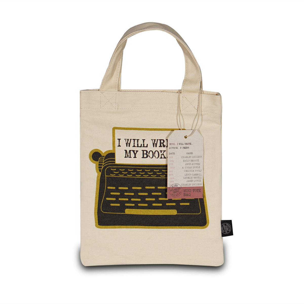 "I Will Write My Book" Recycled Cotton Small Tote Bag
