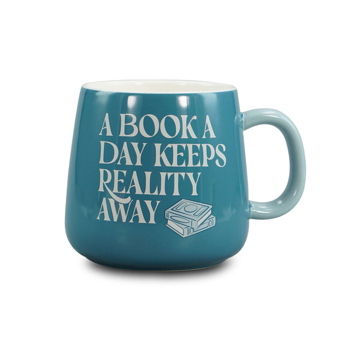 Mug Oval (370ml)  - A Book A Day Keeps Reality Away