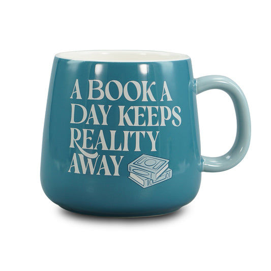 Mug Oval (370ml)  - A Book A Day Keeps Reality Away