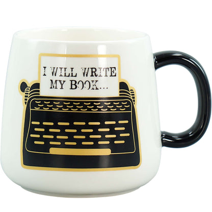 "I Will Write My Book" Stoneware Mug - 370ml