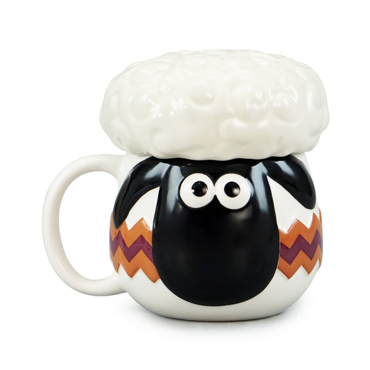 Shaun the Sheep Shaped 350ml Mug with Lid