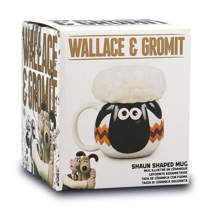 Shaun the Sheep Shaped 350ml Mug with Lid