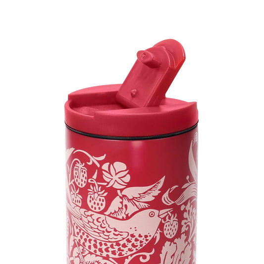 Travel Mug Metal (350ml) - ACS William Morris (Raspberry)