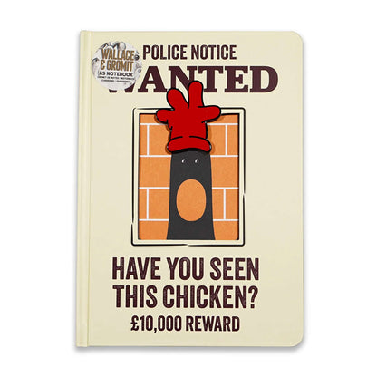 Wallace & Gromit Feathers McGraw A5 Notebook with Hardcover & Diecut Reveal