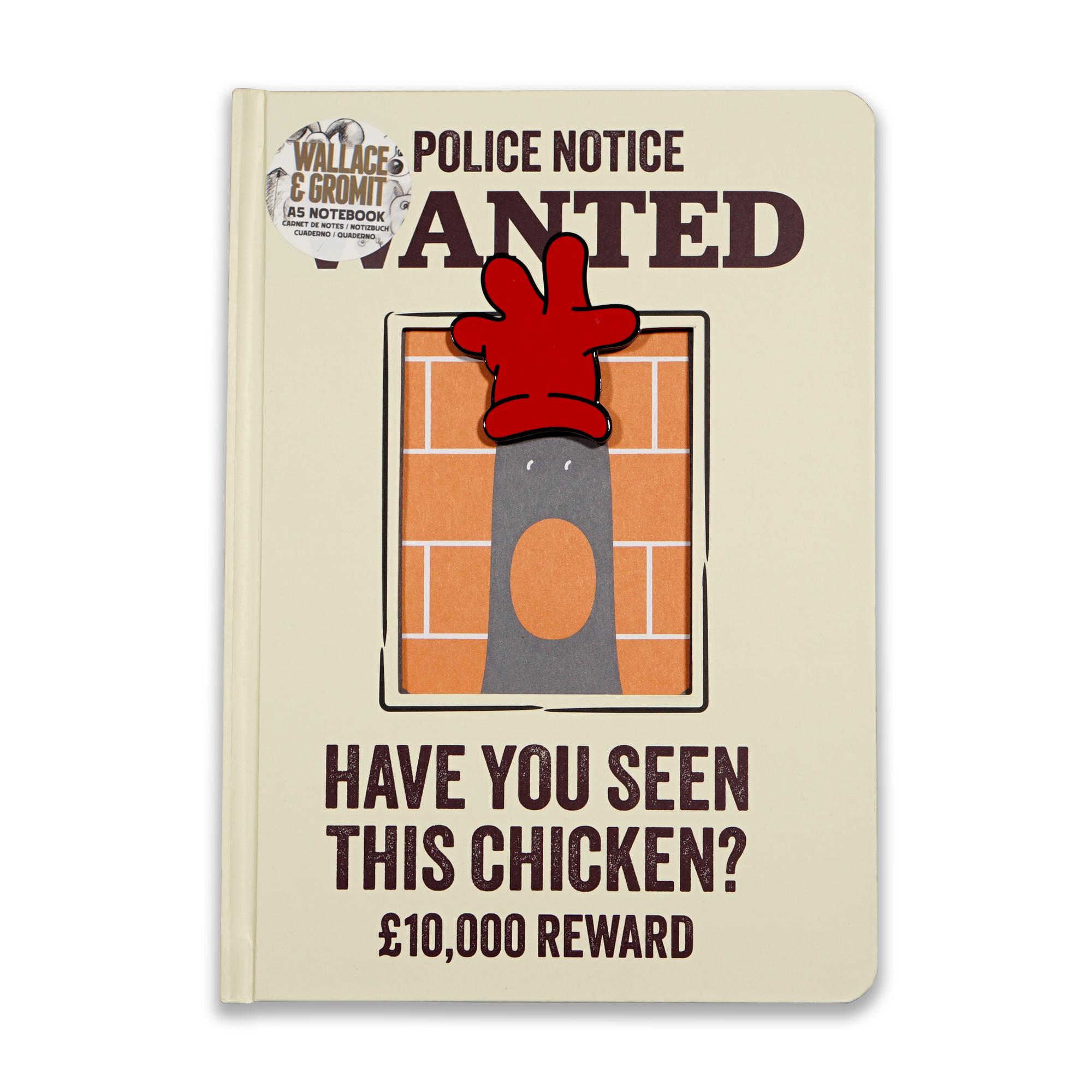A5 Nbook (Hcover/Diecut Reveal) -Wallace & Gromit (Feathers)