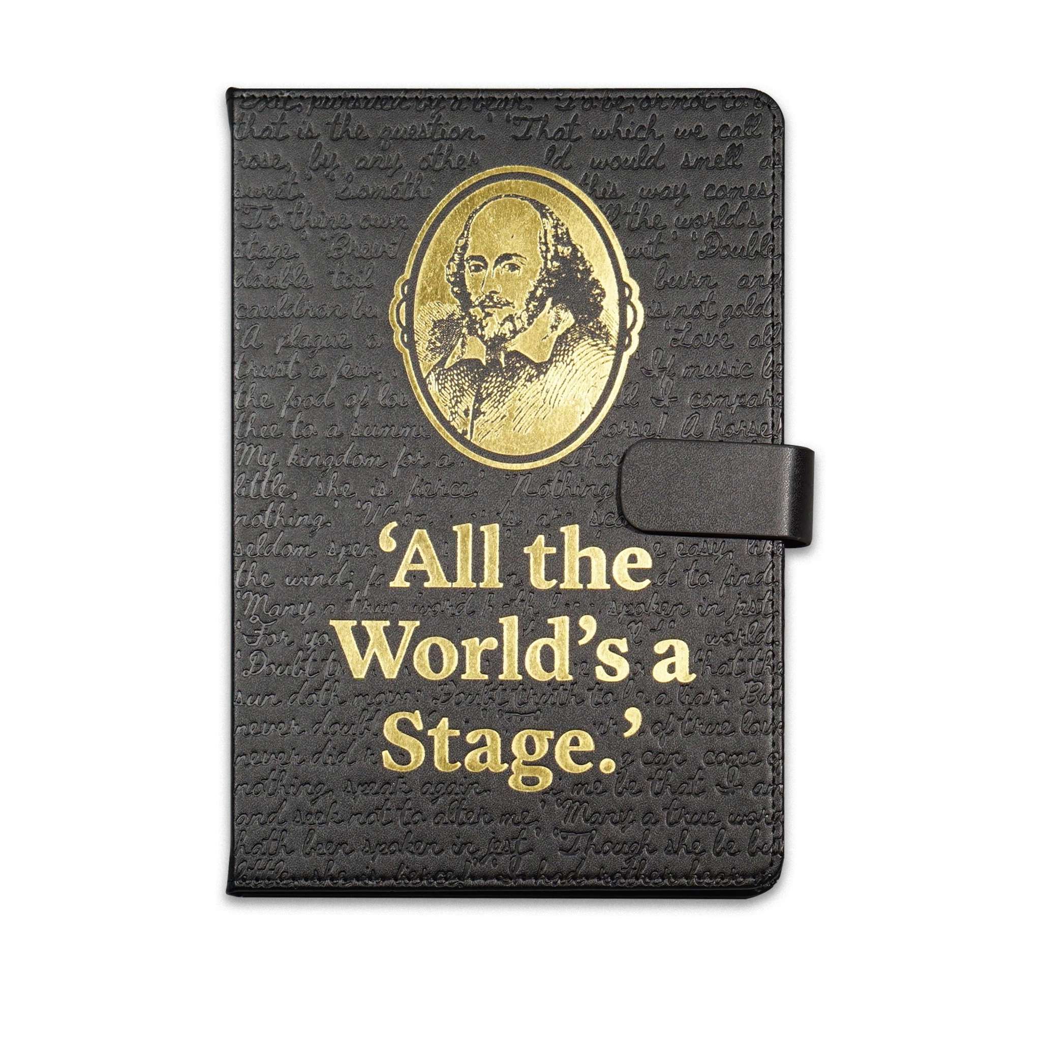 Shakespeare World's a Stage A5 Notebook with PU Cover & Half Moon Bay Shop