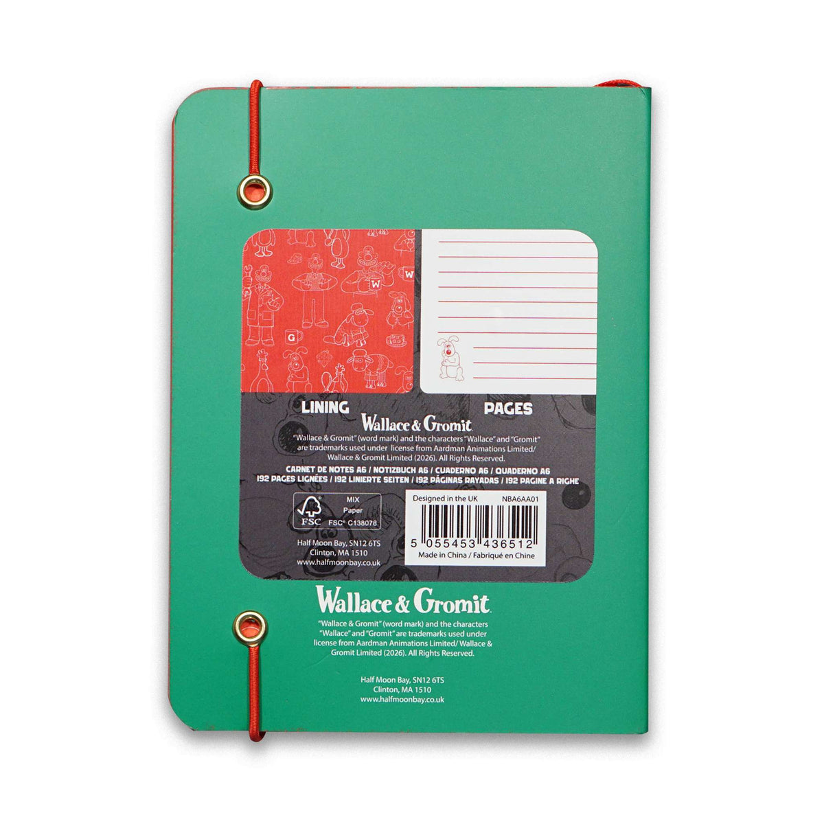 Wallace & Gromit "I'm Inventing mostly" A6 Notebook