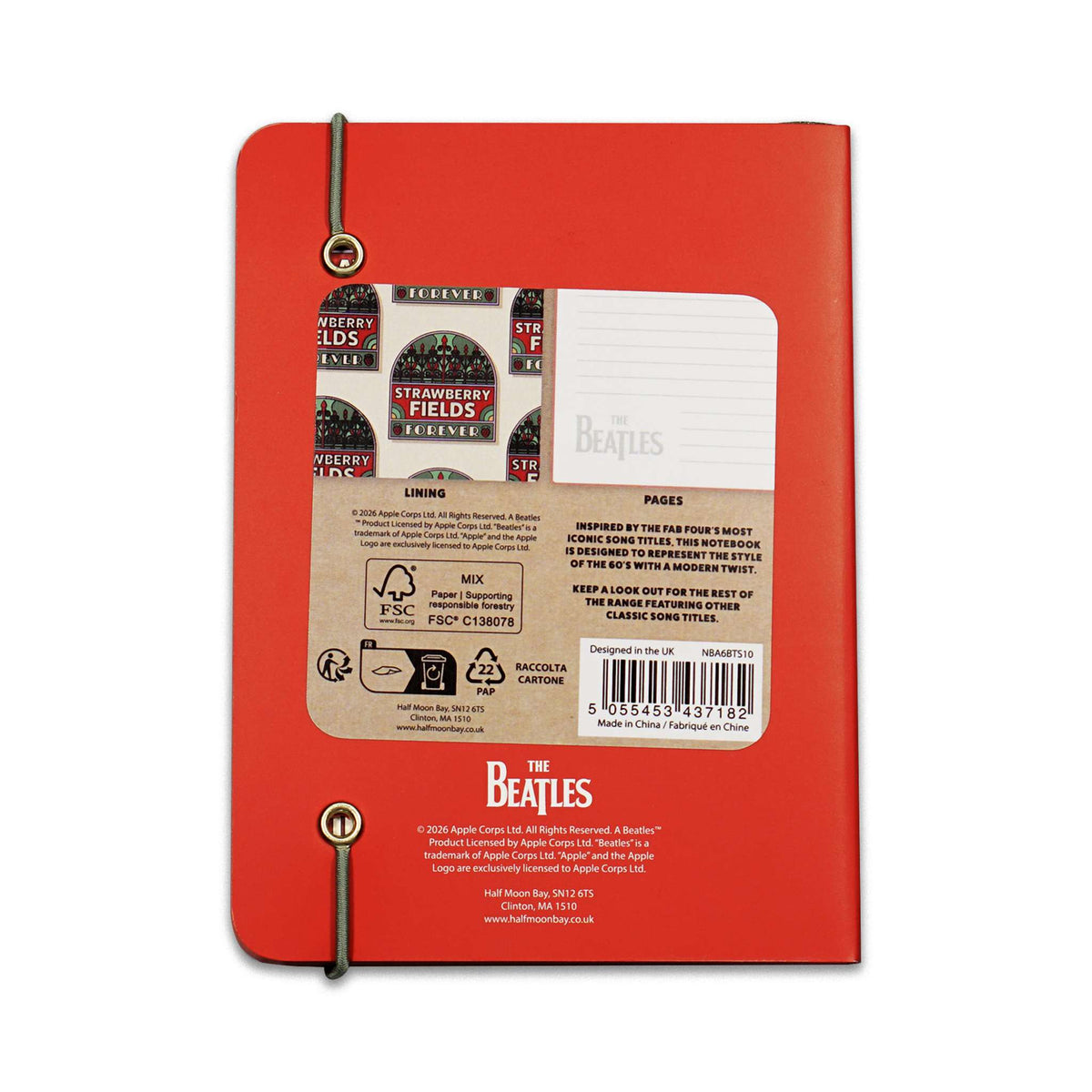 The Beatles Strawberry Fields Sign A6 Softcover Notebook