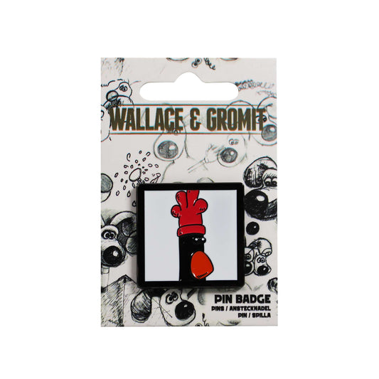 Pin Badge - Wallace & Gromit (Feathers) Square