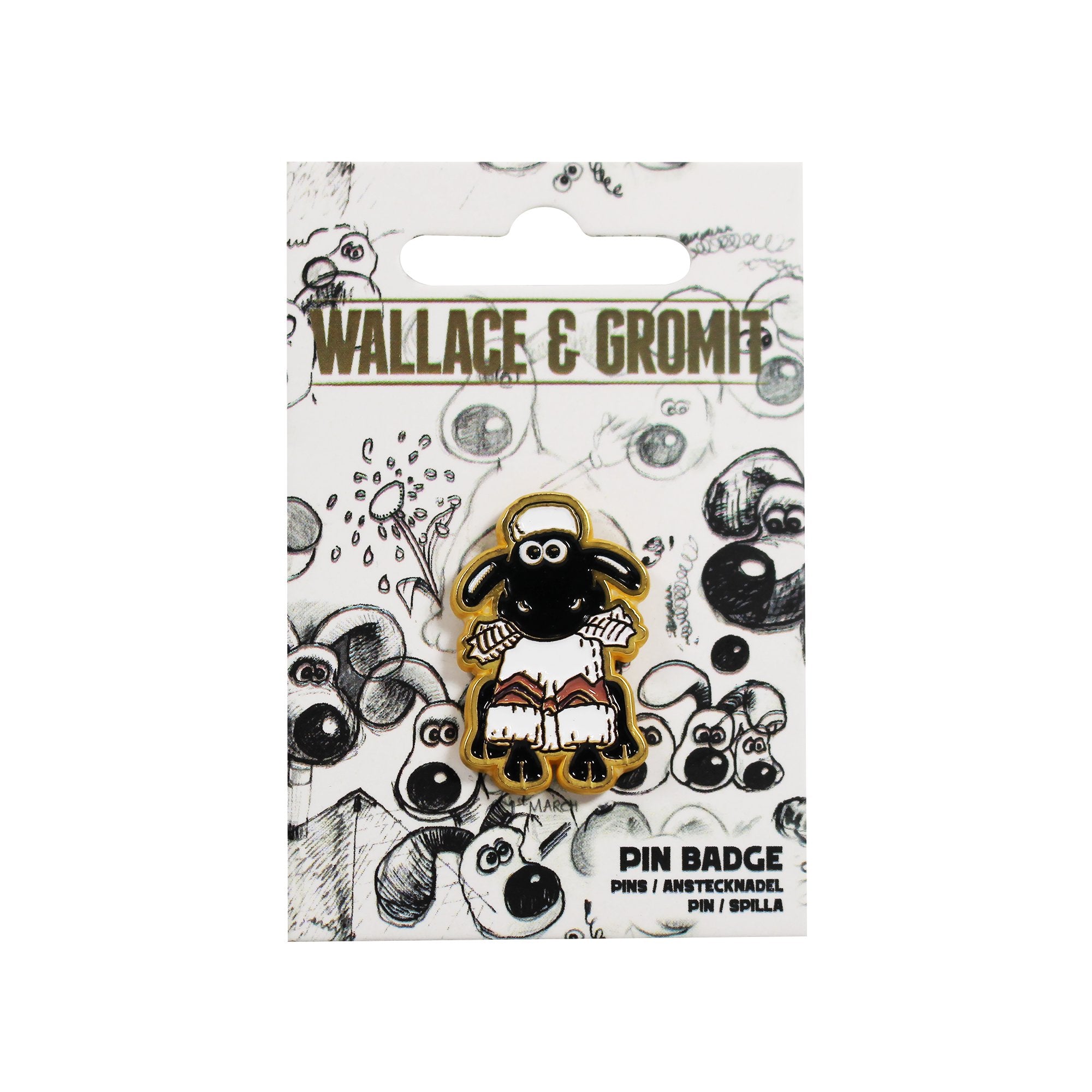 Pin Badge - Wallace & Gromit (Shaun)