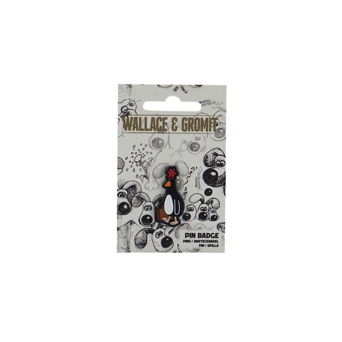 Wallace & Gromit Feathers McGraw Metal Pin Badge