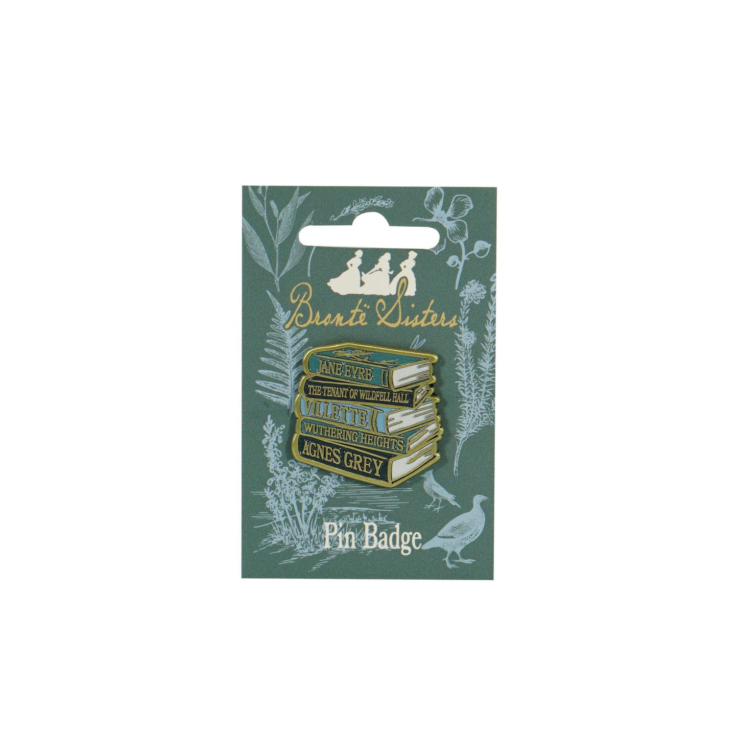 Pin Badge - Bronte Sisters (Book Stack)