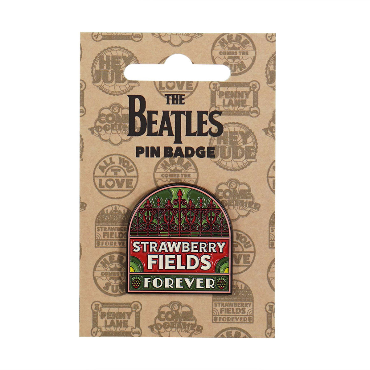 The Beatles Strawberry Fields Sign Metal & Enamel Pin Badge