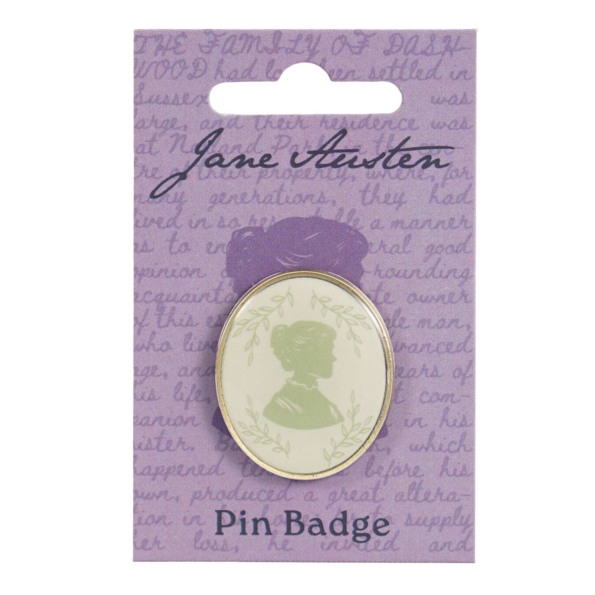 Jane Austen Silhouette Pin Badge