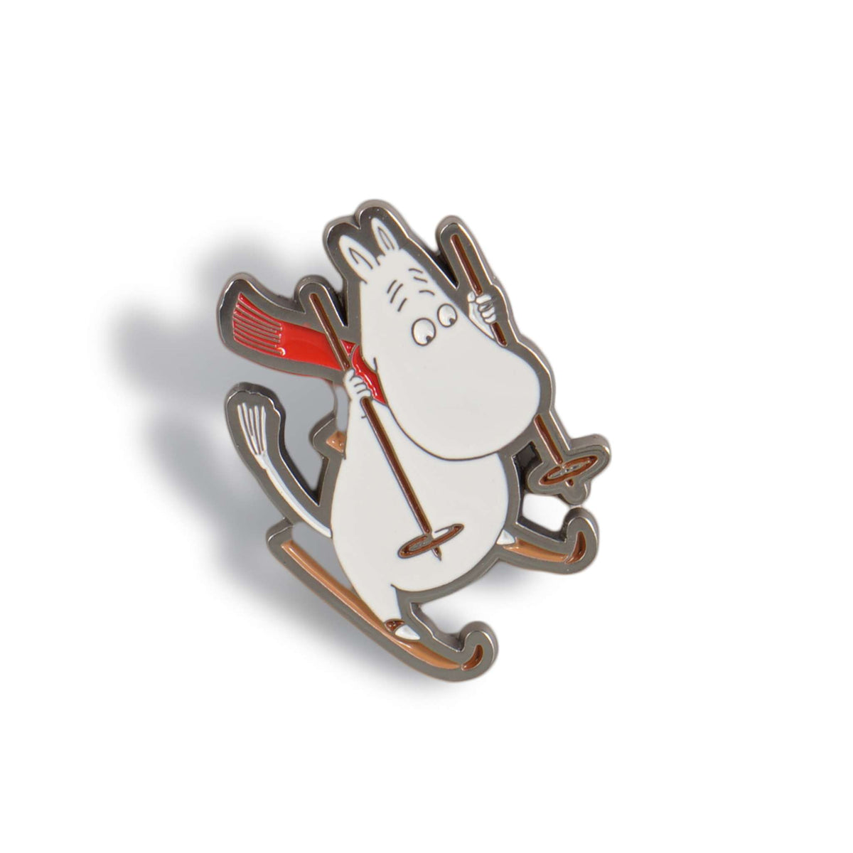 Moomin Moomintroll Skiing Winter Enamel Pin