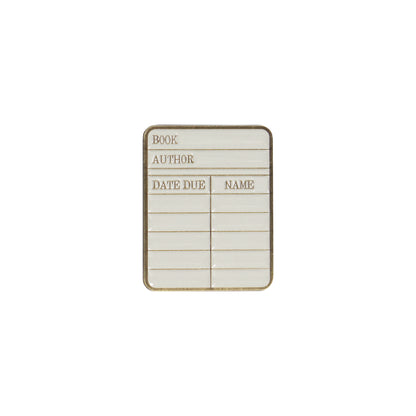 Pin Badge - Pulteney Press (Library card)