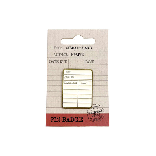 Pin Badge - Pulteney Press (Library card)