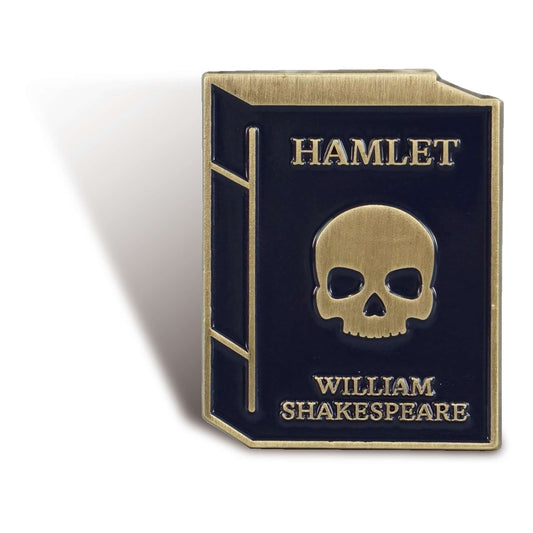 Shakespeare Hamlet Skull Enamel Pin