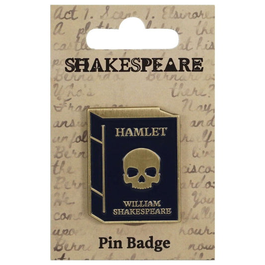 Shakespeare Hamlet Skull Enamel Pin
