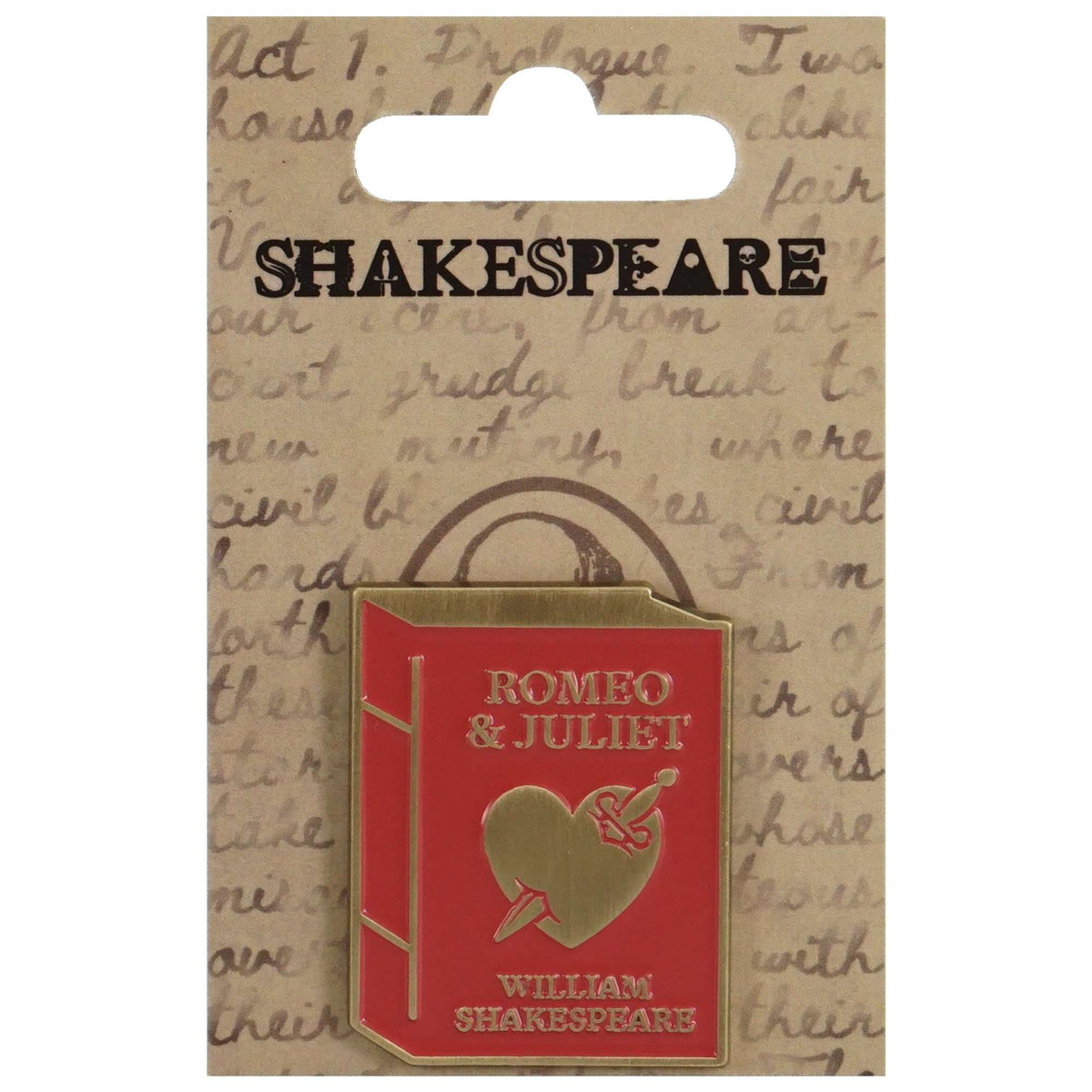 Shakespeare Romeo and Juliet Enamel Pin