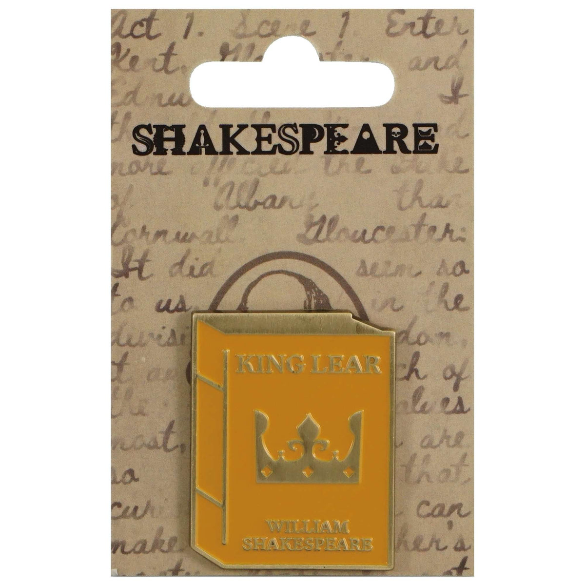 Shakespeare King Lear Crown Enamel Pin